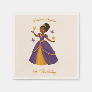 Serviette En Papier Serviettes d'anniversaire de princesse royale
