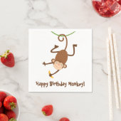 Serviette En Papier Serviettes d'anniversaire de singe (En situation)