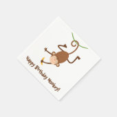 Serviette En Papier Serviettes d'anniversaire de singe (Coin)
