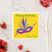 Serviette En Papier Serviettes d'anniversaire en Masque violet (En situation)