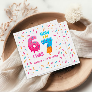 Serviette En Papier Serviettes d'anniversaire Ice Cream Six Seven 67