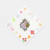 Serviette En Papier Serviettes d'anniversaire jaune et violet pour enf (Coin)