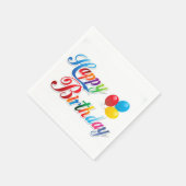 Serviette En Papier serviettes d'anniversaire joliment colorées (Coin)
