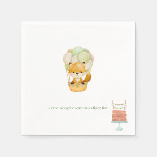 Serviette En Papier Serviettes d'anniversaire Little Fox