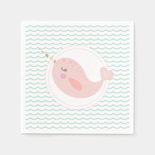 Serviette En Papier serviettes d'anniversaire Pastel Mermaid (Devant)