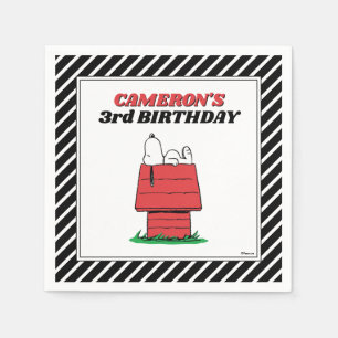 Serviette En Papier Serviettes d'anniversaire Peanuts Snoopy Dog House
