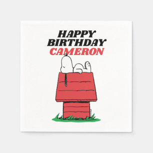 Serviette En Papier Serviettes d'anniversaire Peanuts Snoopy Dog House