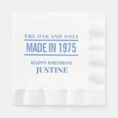 Serviette En Papier Serviettes d'anniversaire personnalisées (Devant)