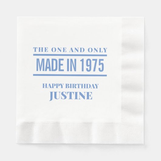 Serviette En Papier Serviettes d'anniversaire personnalisées (Devant)