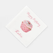 Serviette En Papier Serviettes d'anniversaire personnalisées, Cupcake  (Coin)