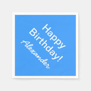 Serviette En Papier Serviettes d'anniversaire personnalisées en couleu
