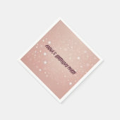 Serviette En Papier Serviettes d'anniversaire personnalisées rose heur (Coin)