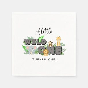 Serviette En Papier Serviettes d'anniversaire pour un animal sauvage d