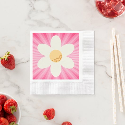 Serviette En Papier Serviettes d'Anniversaire Roses Retro - Boho Super (En situation)