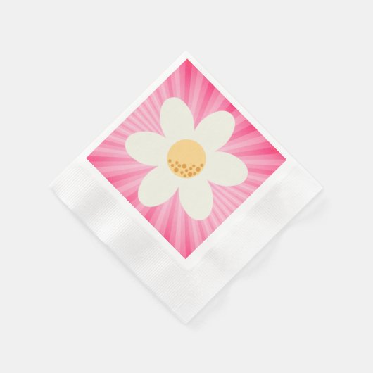 Serviette En Papier Serviettes d'Anniversaire Roses Retro - Boho Super (Coin)