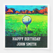 Serviette En Papier Serviettes d'Anniversaire sur mesure pour hommes (Devant)