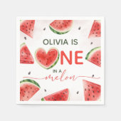 Serviette En Papier Serviettes d'anniversaire Une pastèque de melon (Devant)
