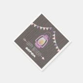 Serviette En Papier Serviettes d'anniversaire violette (Coin)