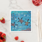 Serviette En Papier Serviettes d'art autochtone de rêve de tortue (En situation)