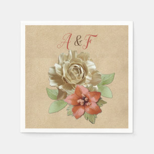 Serviette En Papier Serviettes d'art en cuir et daim