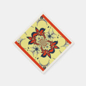 Serviette En Papier Serviettes d'art personnalisées en rouge doré simp (Coin)