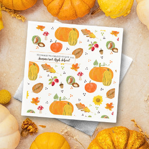 Serviette En Papier Serviettes d'automne personnalisées