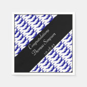 Serviette En Papier serviettes d'avion bleu noir personnalisables (Devant)