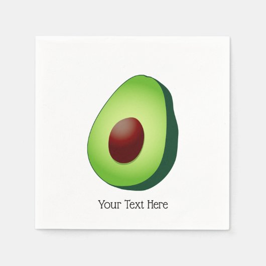 Serviette En Papier Serviettes d'avocat vert mignonne avec texte perso (Devant)