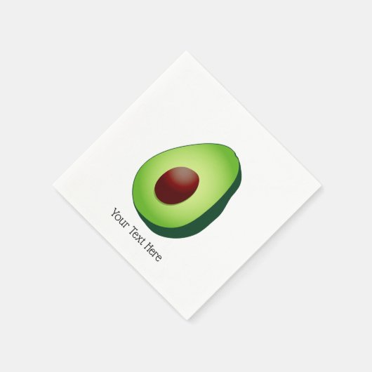 Serviette En Papier Serviettes d'avocat vert mignonne avec texte perso (Coin)