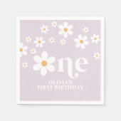 Serviette En Papier serviettes de 1er anniversaire de marguerite (Devant)