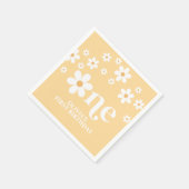 Serviette En Papier serviettes de 1er anniversaire de marguerite (Coin)