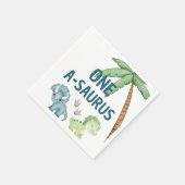 Serviette En Papier serviettes de 1er anniversaire One-A-Saurus (Coin)