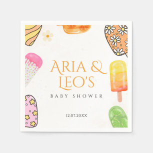 Serviette En Papier Serviettes de Baby shower à crosicle