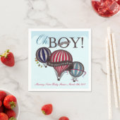 Serviette En Papier Serviettes de baby shower à montgolfière (En situation)