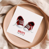 Serviettes de Baby shower Basket rouges, neutres s