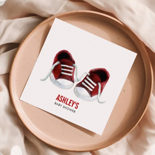 Serviette En Papier Serviettes de Baby shower Basket rouges, neutres s