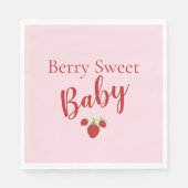 Serviette En Papier Serviettes de Baby shower Berry Sweet | Rose (Devant)
