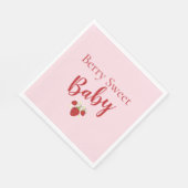 Serviette En Papier Serviettes de Baby shower Berry Sweet | Rose (Coin)