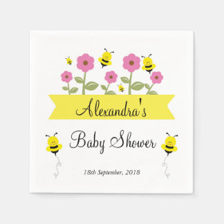 Serviette En Papier Serviettes de Baby shower Bumble Bee