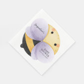 Serviette En Papier Serviettes de Baby shower Bumblebee (violet) (Coin)