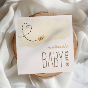 Serviette En Papier Serviettes de Baby shower d'abeille