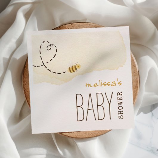 Serviette En Papier Serviettes de Baby shower d'abeille