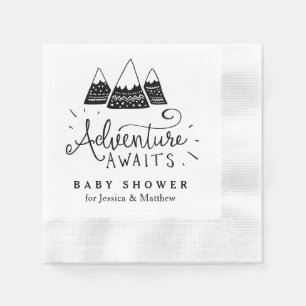 Serviette En Papier Serviettes de baby shower d'aventure avec les