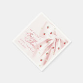 Serviette En Papier Serviettes de Baby shower de boule rose doux Berry (Coin)