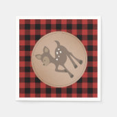 Serviette En Papier Serviettes de Baby shower de bûcheron (Devant)