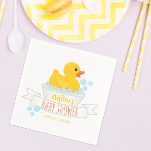 Serviette En Papier Serviettes de Baby shower de canard en caoutchouc