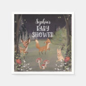Serviette En Papier Serviettes de Baby shower en bois enchantées (Devant)