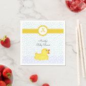 Serviette En Papier Serviettes de Baby shower en caoutchouc monogramme (En situation)
