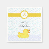 Serviette En Papier Serviettes de Baby shower en caoutchouc monogramme (Devant)