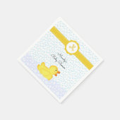 Serviette En Papier Serviettes de Baby shower en caoutchouc monogramme (Coin)
